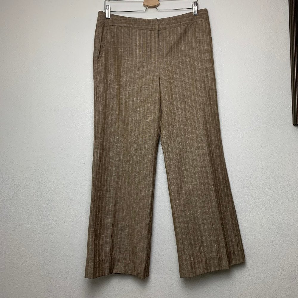 Lafayette 148 Stripe Flat Front Pants Trousers‎